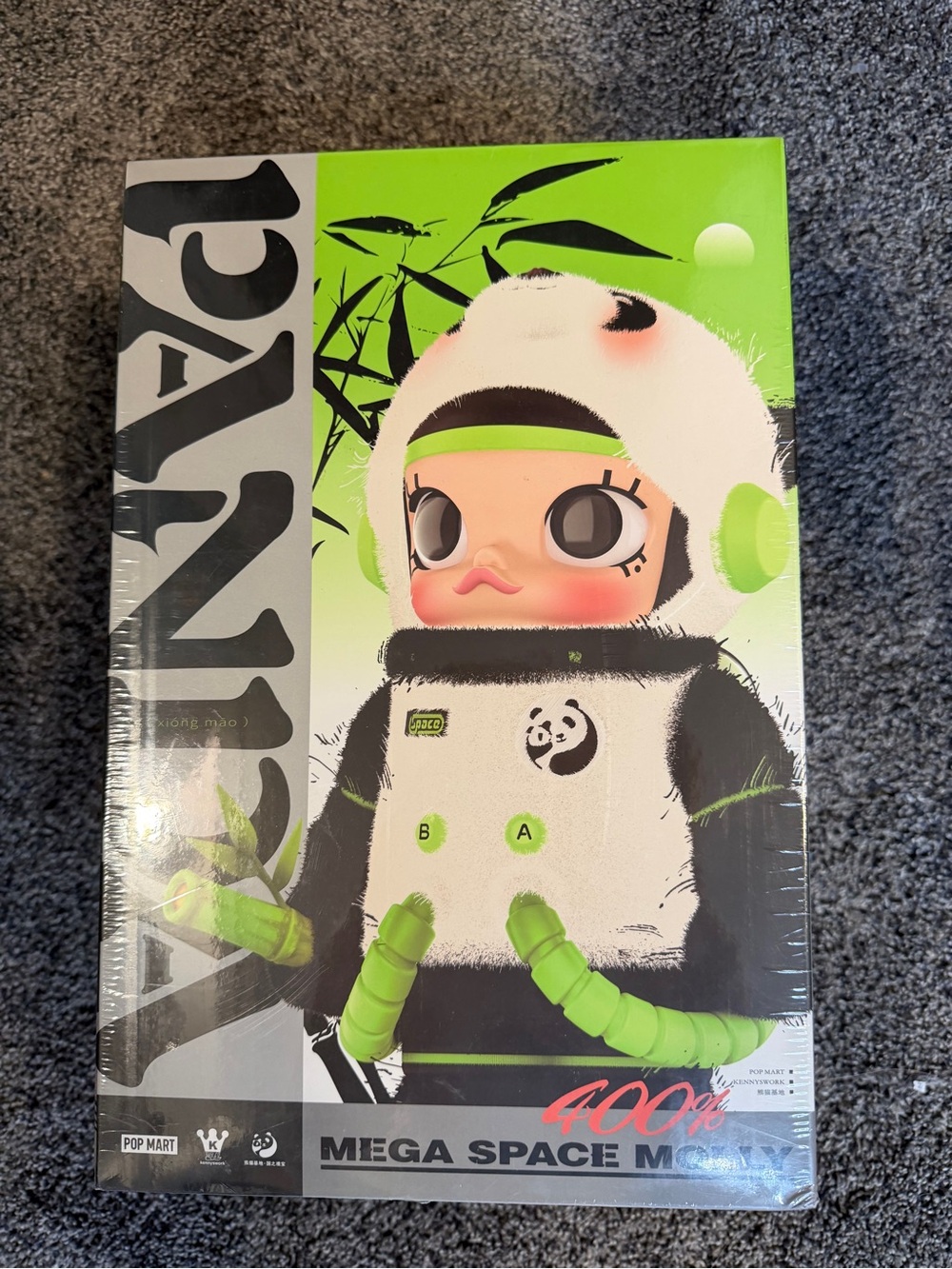 Mega Space Molly 400% Panda Plush Figure - Sealed Box.